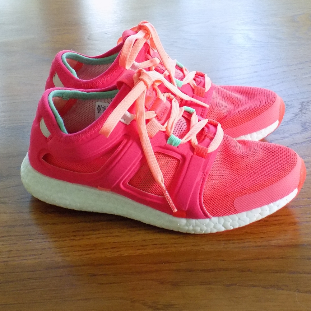 2 pairs girls adidas shoes